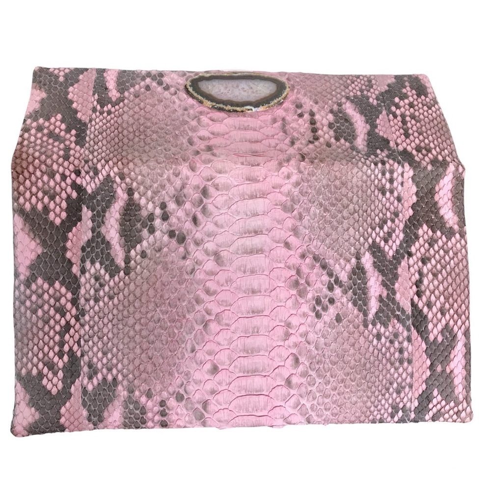 Pink Python Geode Gemstone Snake Print Foldover C… - image 3